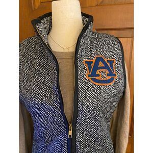 Auburn University Tigers Jeweled Zip-Up Vest Womens Med Gameday Couture SEC NCAA